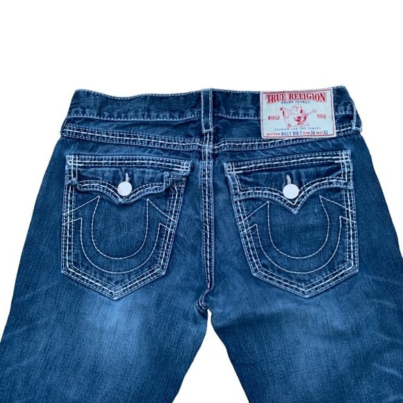 Vintage True Religion Jeans Size 36 BILLY BIG T Blue - Picture 5 of 6